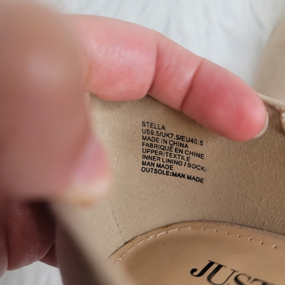 Nude suede pointed toe heels. - Picture 7 of 8